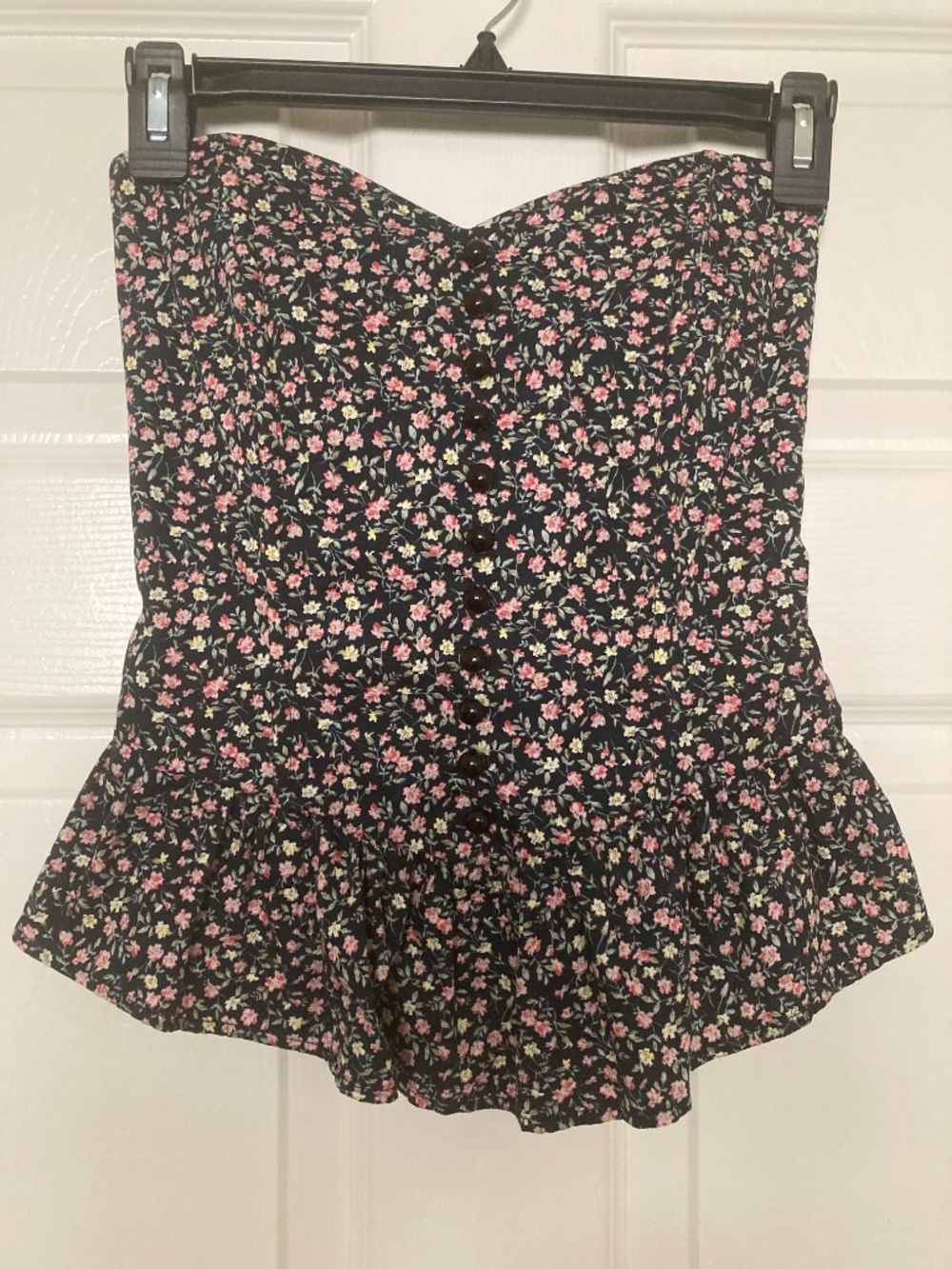 Monteau Black Floral Corset Top - Picture 8 of 8